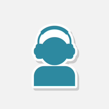 Call center icon isolated on gray backgroundのイラスト素材