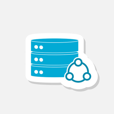 Data transfer icon isolated on gray backgroundのイラスト素材