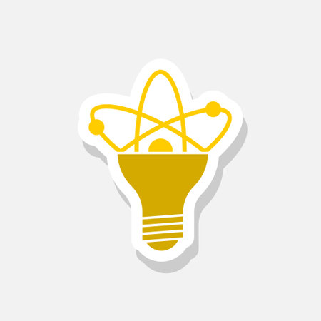 Science light bulb icon isolated on gray backgroundのイラスト素材