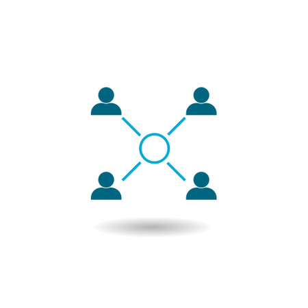 Online class icon with shadowのイラスト素材