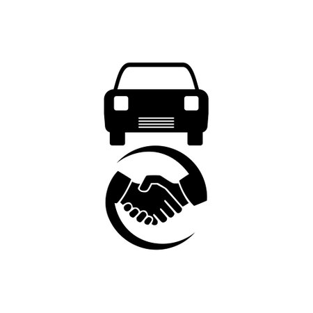 Car deal concept logotype icon isolated on white backgroundのイラスト素材