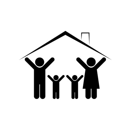 Family icon isolated on white backgroundのイラスト素材