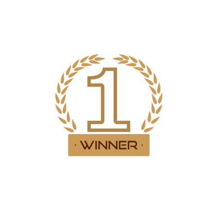 First place, number one, Winner icon isolated on white backgroundのイラスト素材