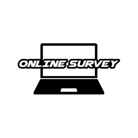 Online survey icon isolated on white backgroundのイラスト素材