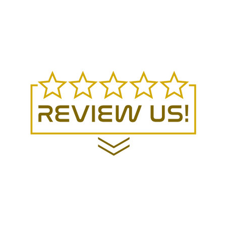 Review and rate us stars. Business concept icon isolated on white background