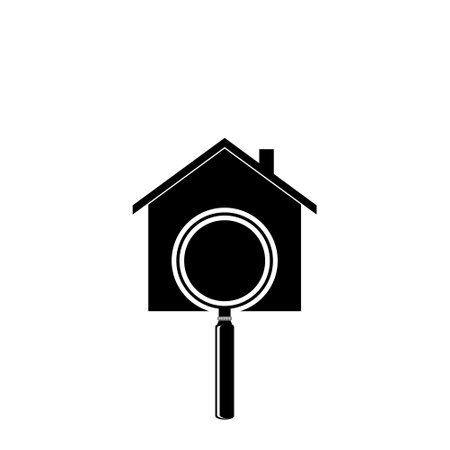 House search simple icon isolated on white backgroundのイラスト素材
