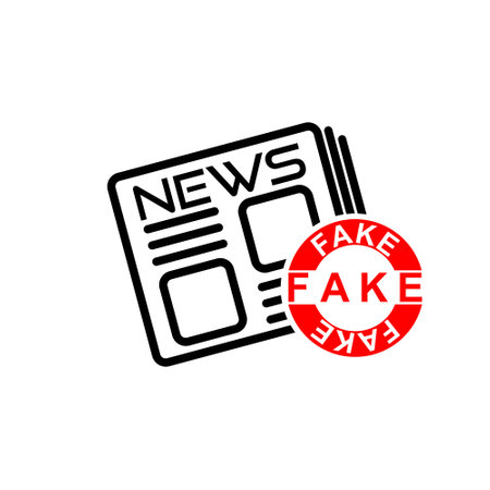 Newspaper fake news icon isolated on white backgroundのイラスト素材
