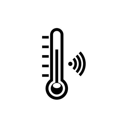 Smart temperature icon isolated on white backgroundのイラスト素材