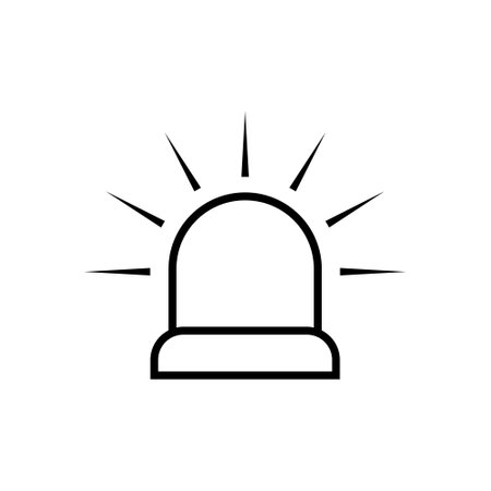 Siren icon isolated on white backgroundのイラスト素材