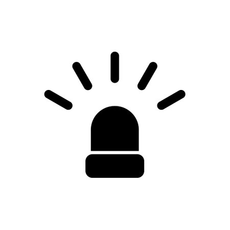 Siren icon isolated on white backgroundのイラスト素材