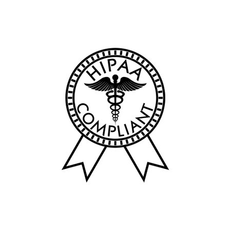 HIPAA Compliance Icon isolated on white backgroundのイラスト素材