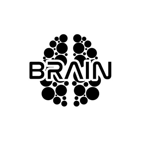 Brain word icon isolated on white backgroundのイラスト素材