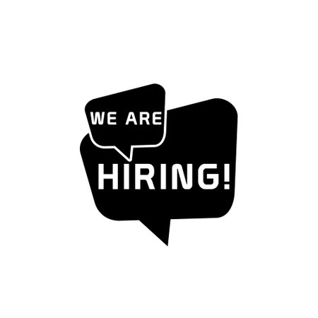 We are hiring speech bubble isolated on white backgroundのイラスト素材