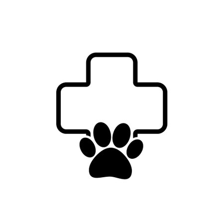 Veterinary clinic symbol icon isolated on white backgroundのイラスト素材