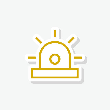 Siren sticker icon isolated on white backgroundのイラスト素材