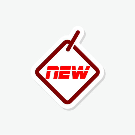 New Tag Sticker Isolated On Whiteのイラスト素材