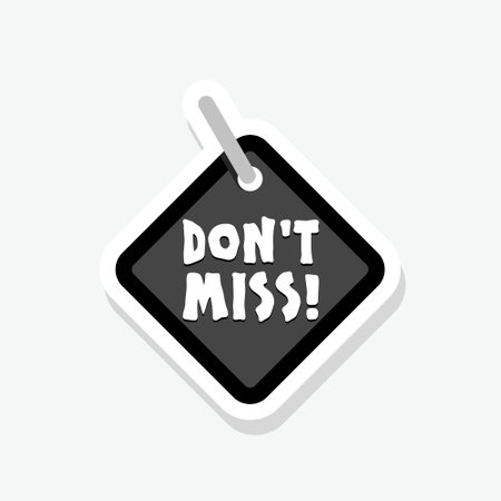 Don t miss sticker icon stickerのイラスト素材