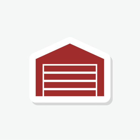 Garage sticker icon isolated on white backgroundのイラスト素材