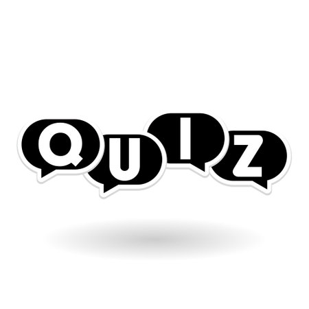 Test quiz logo icon with shadowのイラスト素材