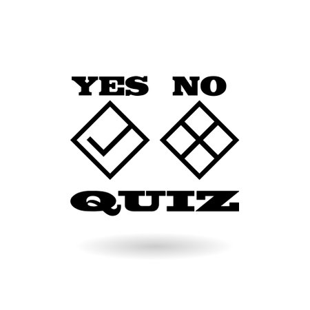 Test quiz logo icon with shadowのイラスト素材