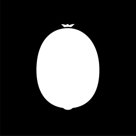 Kiwi fruit icon isolated on dark backgroundのイラスト素材