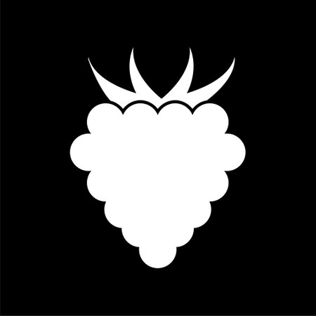 Raspberry icon isolated on dark backgroundのイラスト素材
