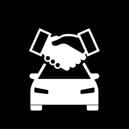 Car deal concept icon isolated on dark backgroundのイラスト素材