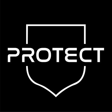 Protect icon isolated on dark backgroundのイラスト素材