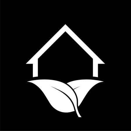 House or home icon isolated on dark backgroundのイラスト素材