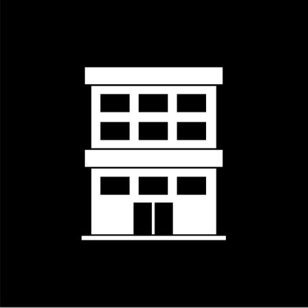 Building icon isolated on dark backgroundのイラスト素材