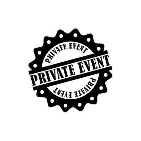 Private event sign icon isolated on white backgroundのイラスト素材