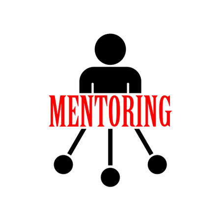Mentoring flat icon isolated on white backgroundのイラスト素材