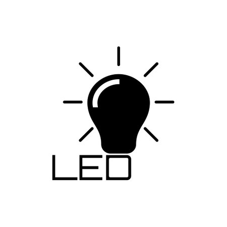 Led bulb icon isolated on white backgroundのイラスト素材