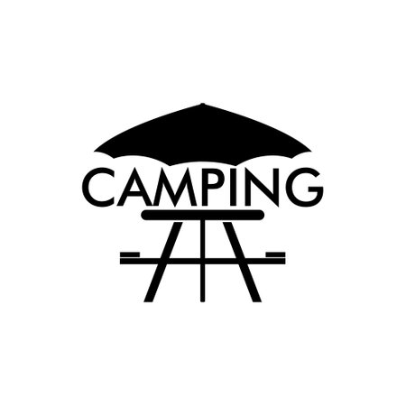 Camping logo icon isolated on white backgroundのイラスト素材