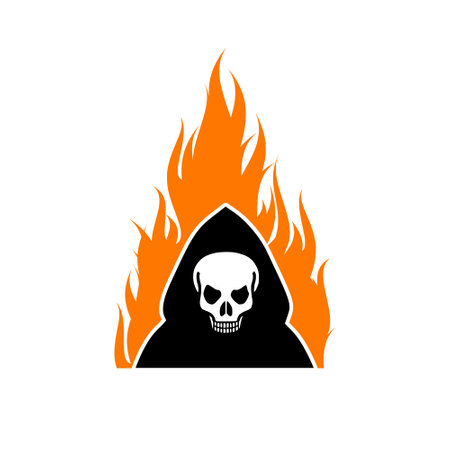 Reaper icon logo isolated on white backgroundのイラスト素材