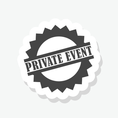 Private event sticker icon isolated on white backgroundのイラスト素材