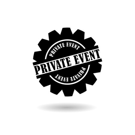 Private Event sign with shadowのイラスト素材