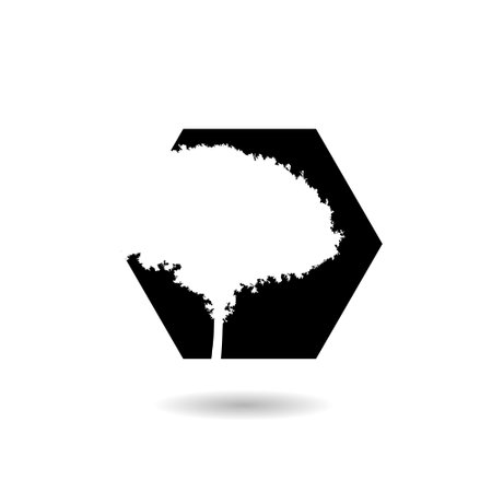 Black Tree icon with shadowのイラスト素材