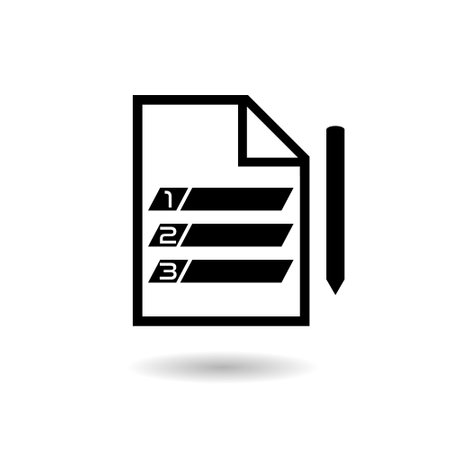 Plan list icon with shadowのイラスト素材