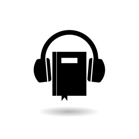 Audio book icon with shadowのイラスト素材