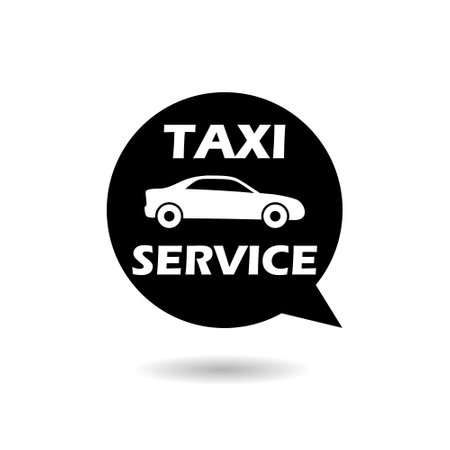 Taxi car service icon with shadowのイラスト素材
