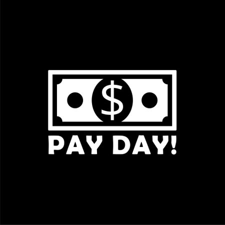 Pay Day icon isolated on dark backgroundのイラスト素材