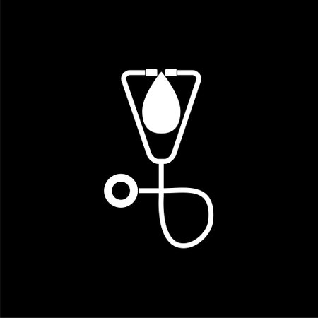 Blood Care logo icon isolated on dark backgroundのイラスト素材