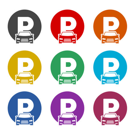 Parking color setのイラスト素材
