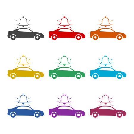 Car Alarm flat iconのイラスト素材