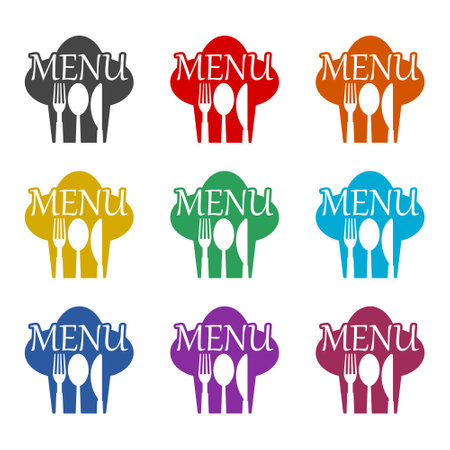 Design menu label color setのイラスト素材