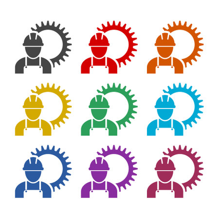 Worker gear color setのイラスト素材