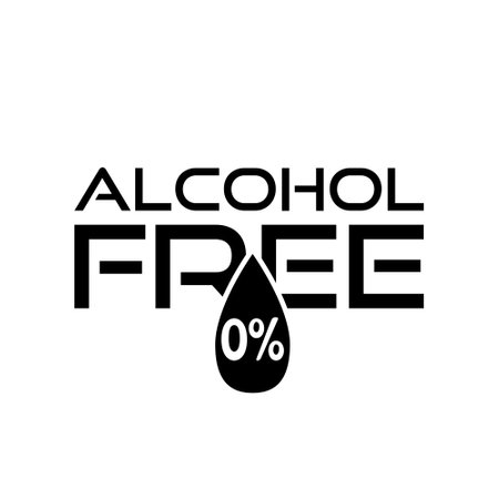 Alcohol free iconのイラスト素材