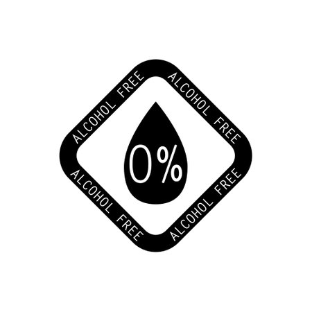 Alcohol free iconのイラスト素材