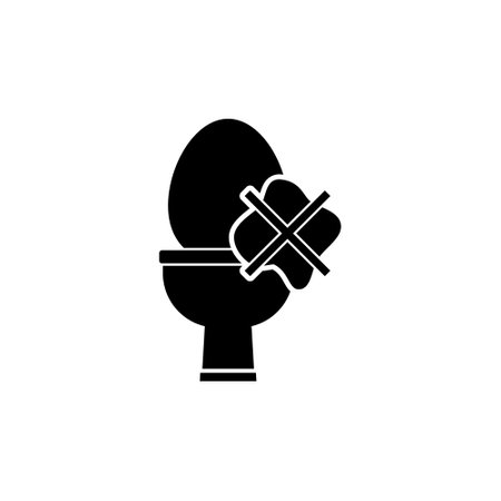 Do not litter in the toilet iconのイラスト素材